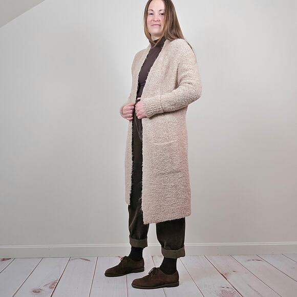 NWT Banana Republic Teddy Duster Cardigan Tan XS - Picture 4 of 8